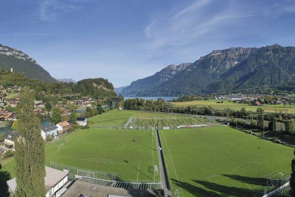 Die Sportanlage Lanzenen, Heimat des FC Interlaken