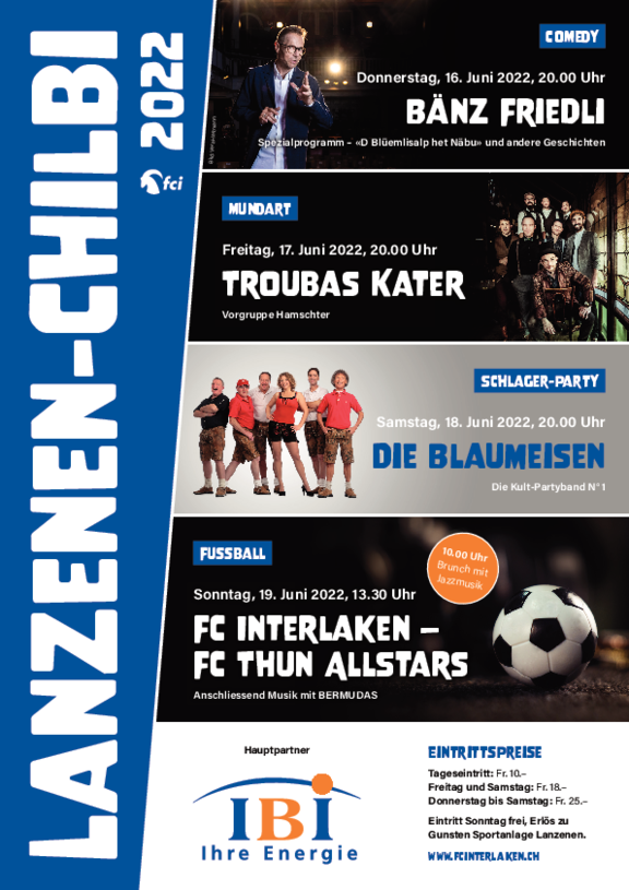 Programm Lanzenen-Chilbi 2022