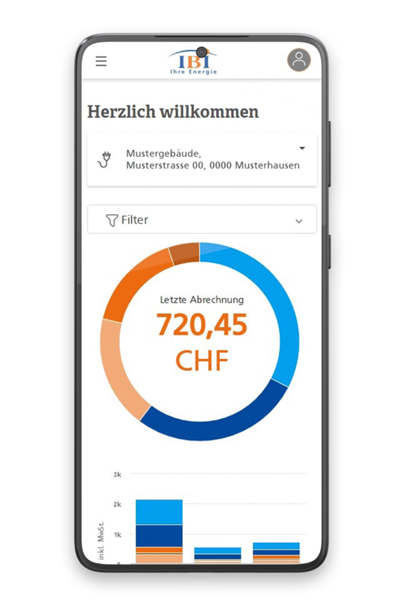 IBI-Kundenportal auf Smartphone