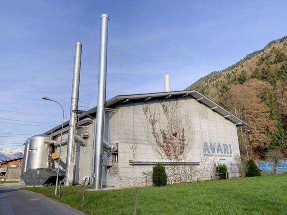 Das AVARI-Fernheizwerk in Wilderswil

