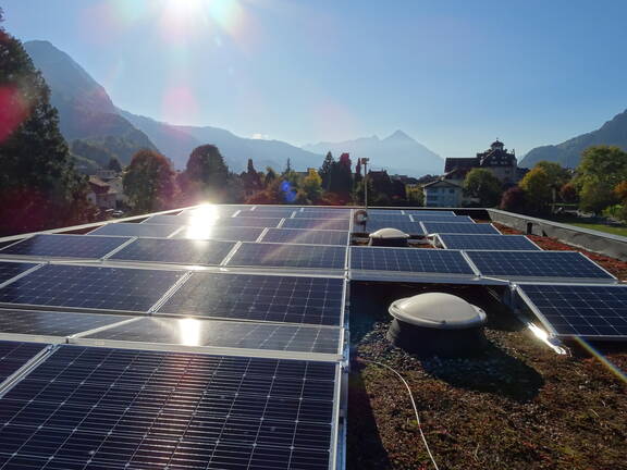 Photovoltaikanlage auf der Villa Sonnenhof.